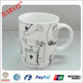 fine bone china cups mugs /plain white porcelain mugs/Printing New Bone China mug